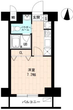 エースハイツ森下の間取り