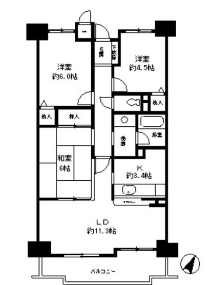 【間取り】 | グランドメゾン江戸堀