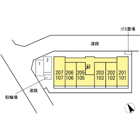 メゾン・ド・ゆめが丘の区画図