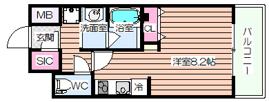 【間取り】 | パークフラッツ弁天町駅前