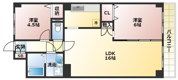 【間取り】 | ファミリーコーポ阿倍野
