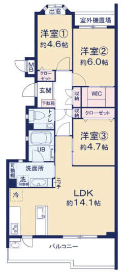 調布市国領町７丁目の中古マンションの間取り