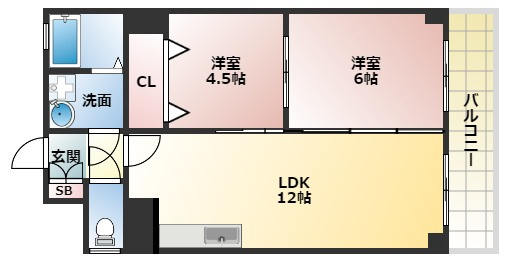 【間取り】 | ファミリーコーポ阿倍野