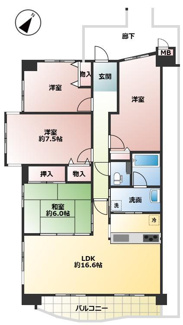 【間取り】 | ルモングレース北鈴蘭台 | 図面と現況が異なる場合は現況を優先します
