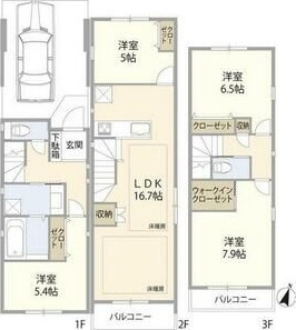 練馬区石神井台7丁目の間取り