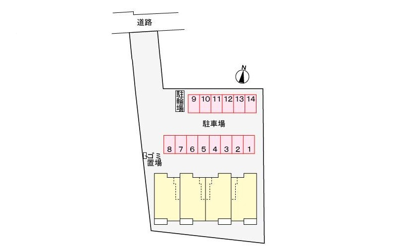 フリシュ輝の駐車場