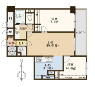 【間取り】 | ライオンズマンション昭代