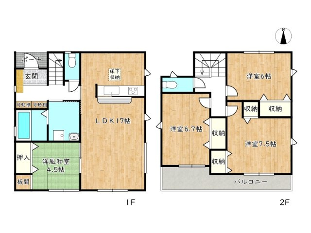 【間取り】 | 姫路市大津区長松4期／全2棟