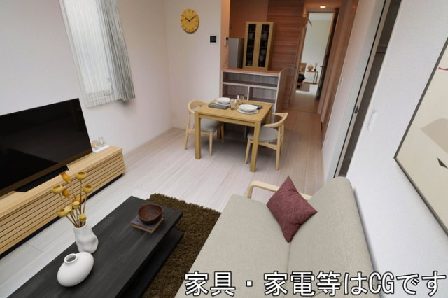 D-room FIRST 大善寺駅前の居間・リビング|ゆったり過ごせる居間です