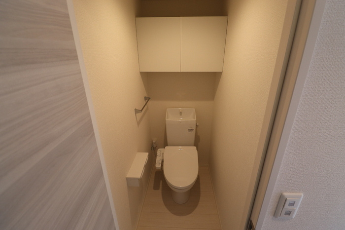 D-room FIRST 大善寺駅前のトイレ|落ち着いた色調のトイレです