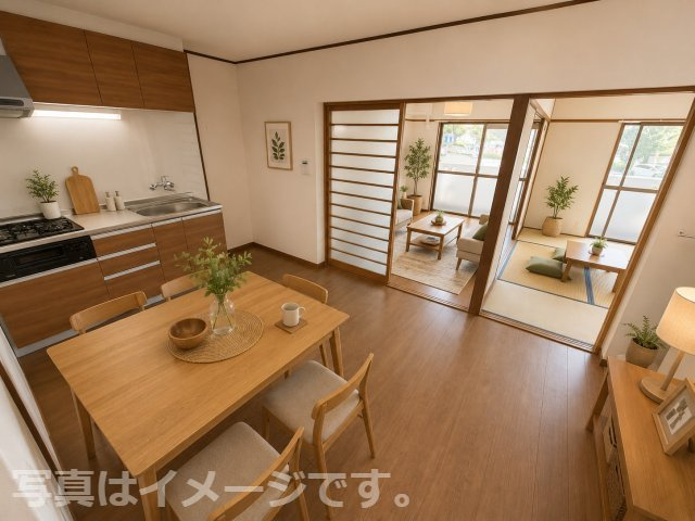熊本市北区麻生田３丁目のアパートのキッチン|※家具はイメージです。現況優先。