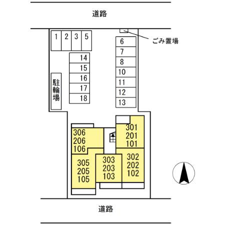 クオレアス乗江の区画図