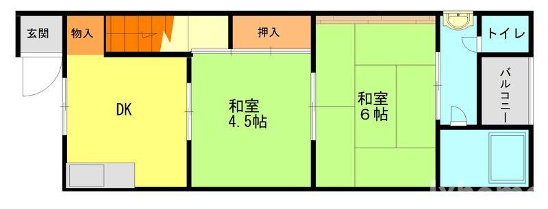 西畑ハイツの間取り