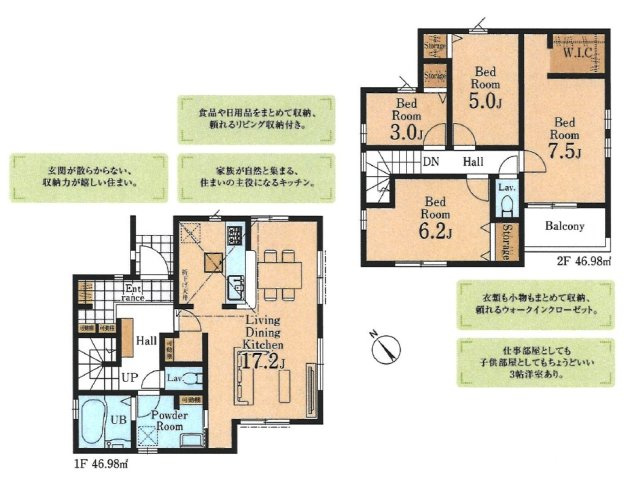 入間市東藤沢5丁目・全1棟　新築一戸建　～LDK17.2帖～
