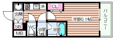 【間取り】 | パークフラッツ弁天町駅前