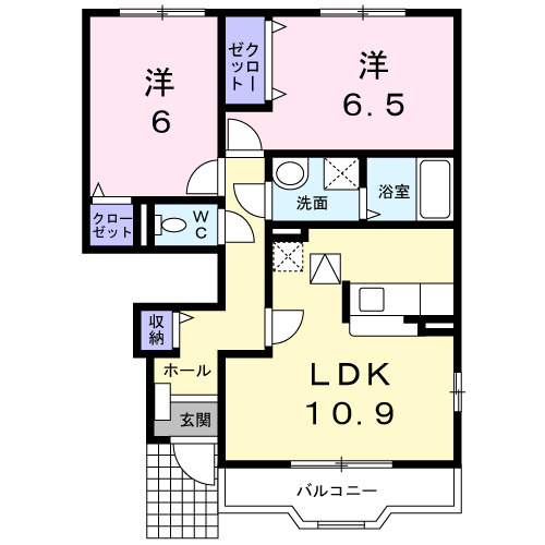 【間取り】 | ソル　デル　フリオ　Ａ