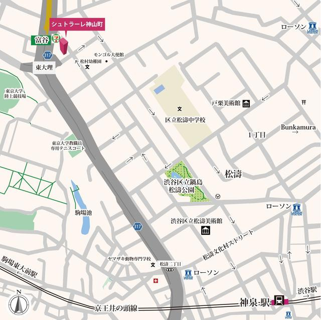 シュトラーレ神山町の地図