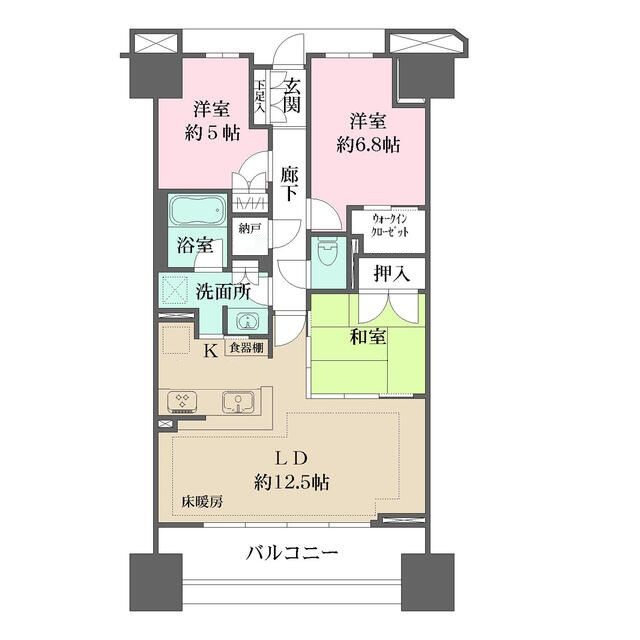 ザ・パークハウス青砥の間取り|間取りです。