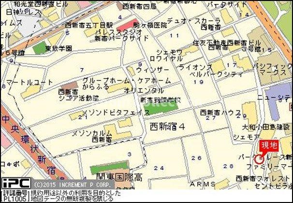プレール・ドゥーク西新宿の地図