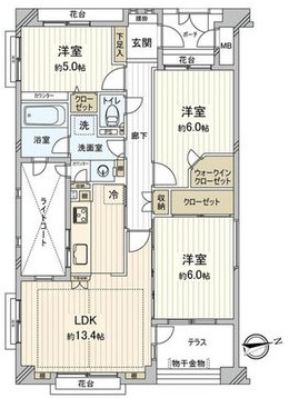 【間取り】 | シャリエ高井戸ソルパティオ