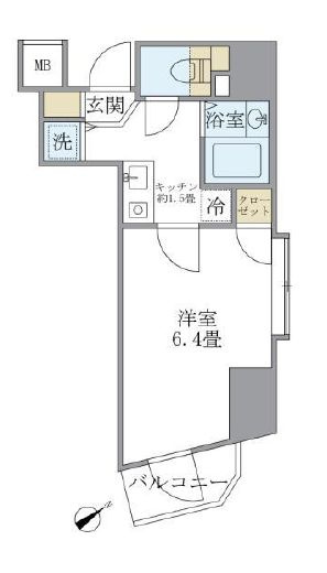 ＫＤＸレジデンス元浅草の間取り