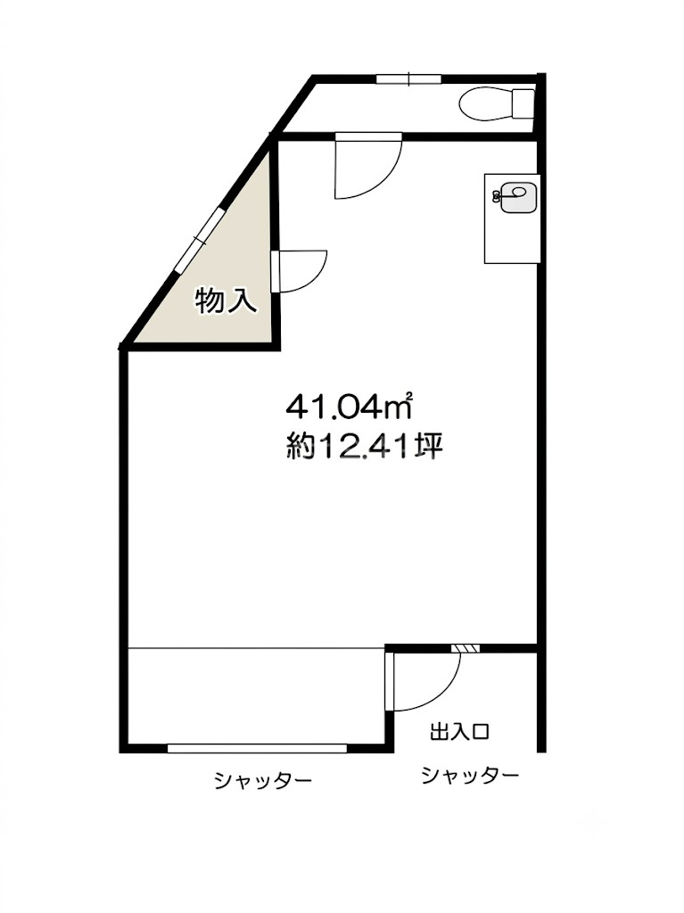 倉橋ビル１階の間取り