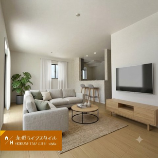 【居間・リビング】 | 上津島2丁目 | 家具設置AIイメージ図です