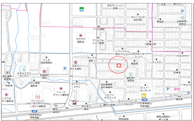 岡山市中区雄町の地図