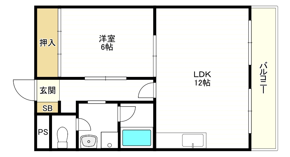 メジェーム住吉の間取り