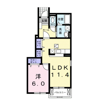 【間取り】 | グリーンヒルズ　稲岡Ｂ