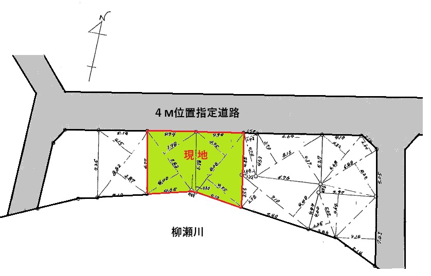 当社媒介物件　所沢市荒幡　売地　建築条件無しの土地図