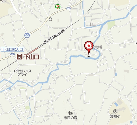 当社媒介物件　所沢市荒幡　売地　建築条件無しの地図