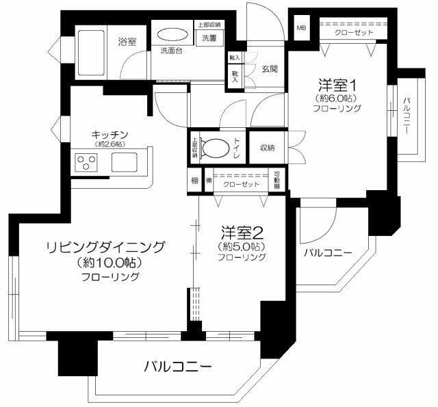 墨田区八広５丁目の賃貸マンションの間取り