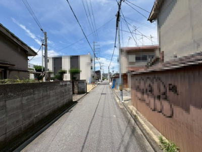 【前面道路含む現地写真】 | 中長尾町三丁　売土地 | 自由設計対応ですので、お好きな間取りで個性あふれる住まいにしてくださいね！