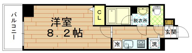 アスヴェル京都二条駅前Ⅱの間取り|間取り・左右反転タイプ