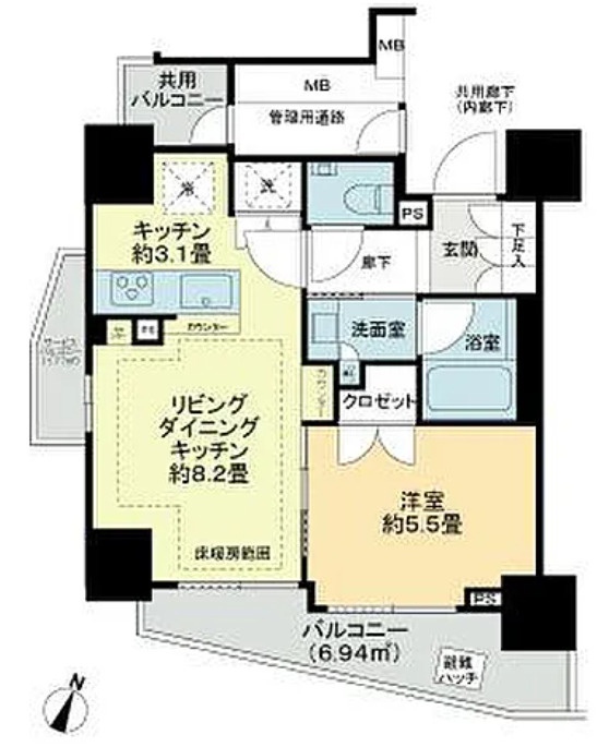 シティハウス四谷三丁目の間取り|シティハウス四谷三丁目