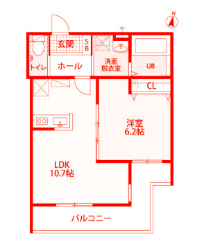 ヴェルデフラット弘明寺の間取り