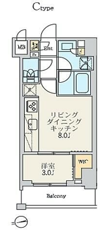 クレストコート北千住レジデンスの間取り