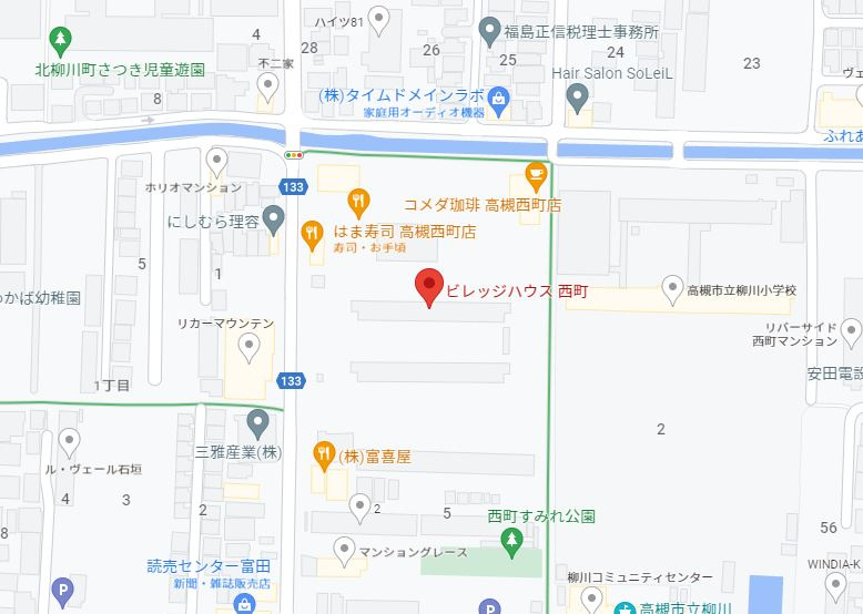 ビレッジハウス西町4号棟の地図