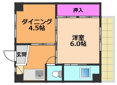 ビレッジハウス西町4号棟の間取り