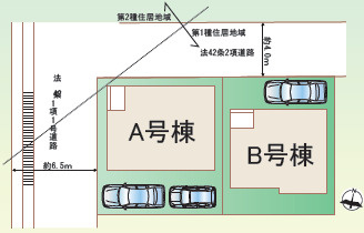 厚木市酒井　新築戸建の区画図