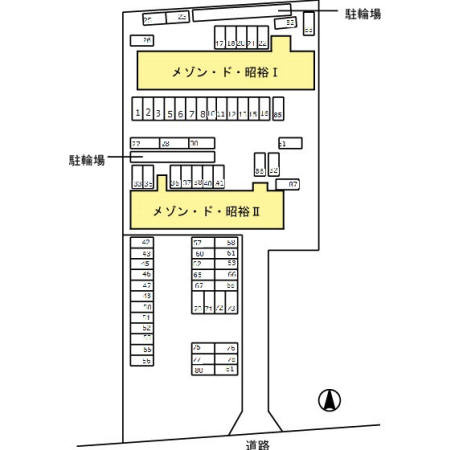 メゾン・ド・昭裕　Ⅱの区画図