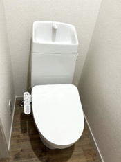 落ち着いた色調のトイレです