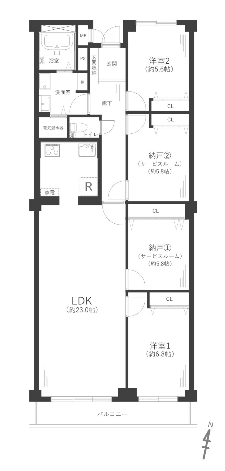 OTCロイヤル千里の間取り