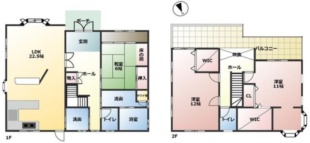 加古川市野口町北野　　中古戸建の間取り