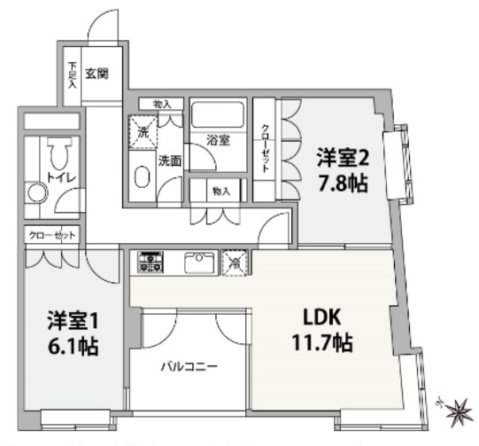 エトワール雪谷の間取り