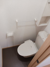 落ち着いた色調のトイレです