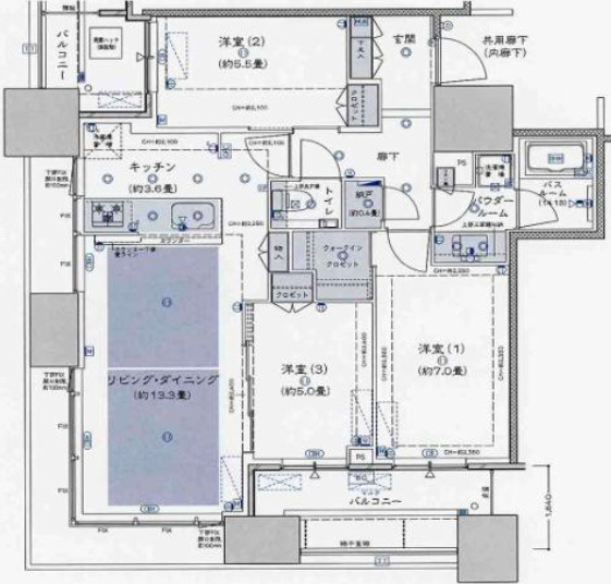 【間取り】 | シティタワー大阪本町