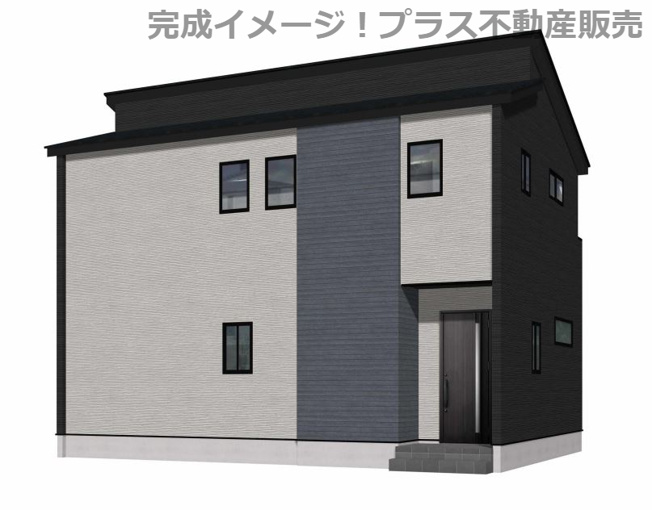 【外観】 | 福岡市中央区小笹5丁目2期　2号棟（全2棟）【仲介手数料無料・0円】 | 完成イメージの外観パースです。