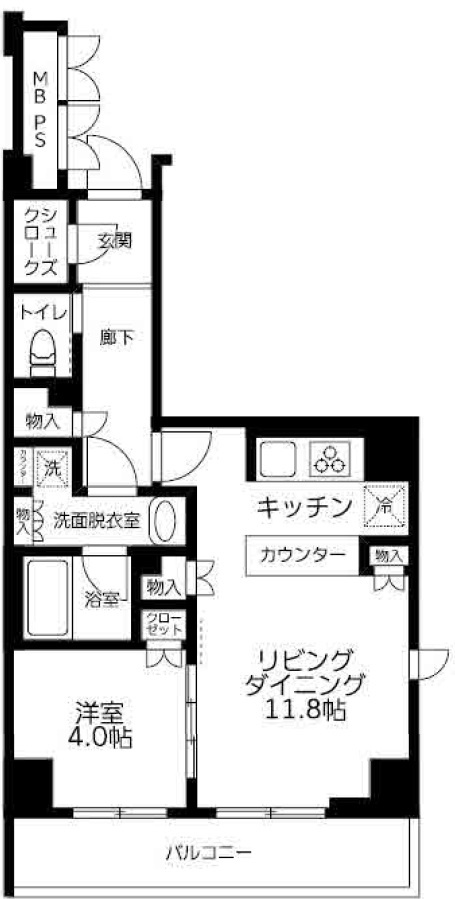アイル グランデ南大井の間取り|間取り　1LDK